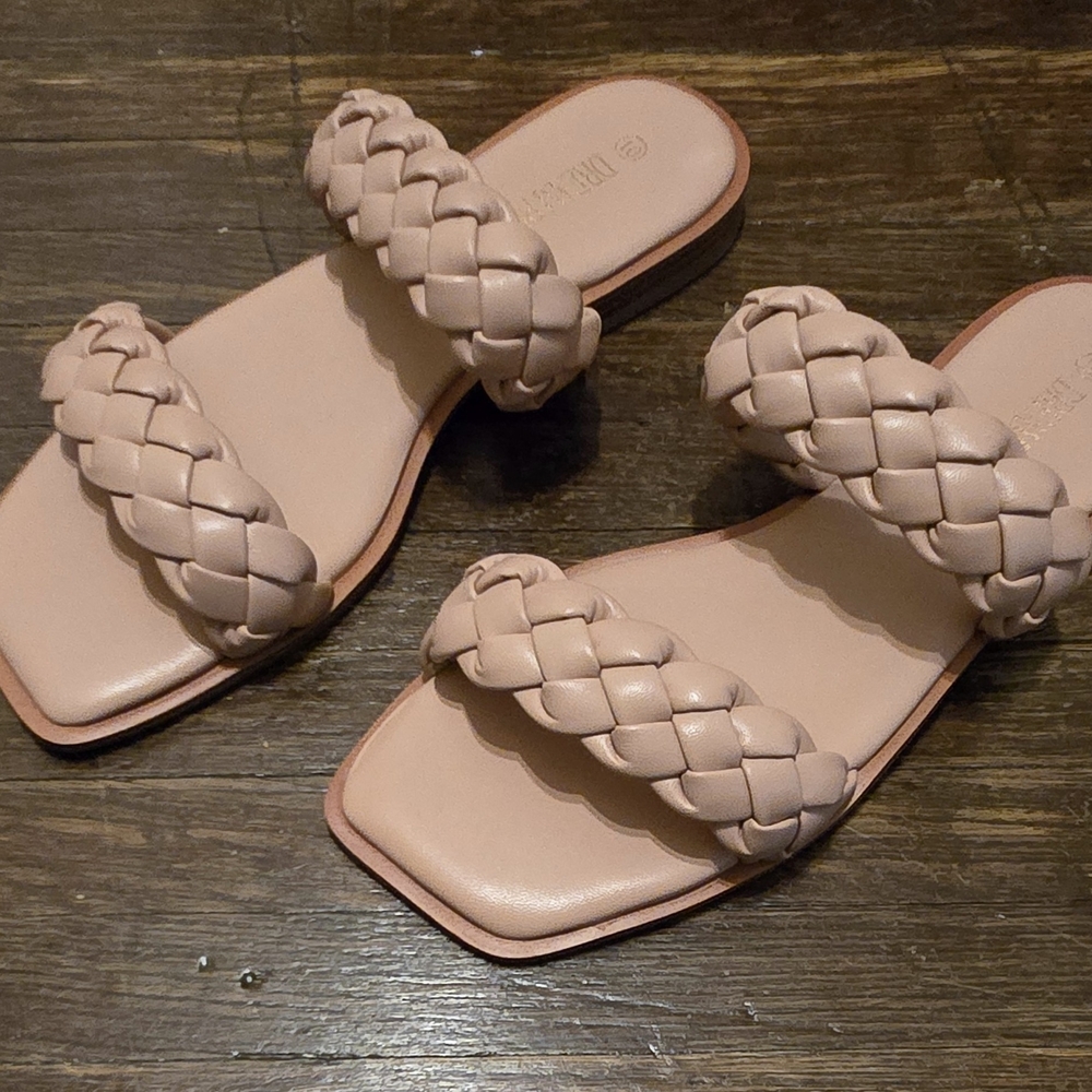 NEW DREAM PAIRS Womens 10 - Two Straps Square Toe Braided Flat Sandals - Picture 9 of 11